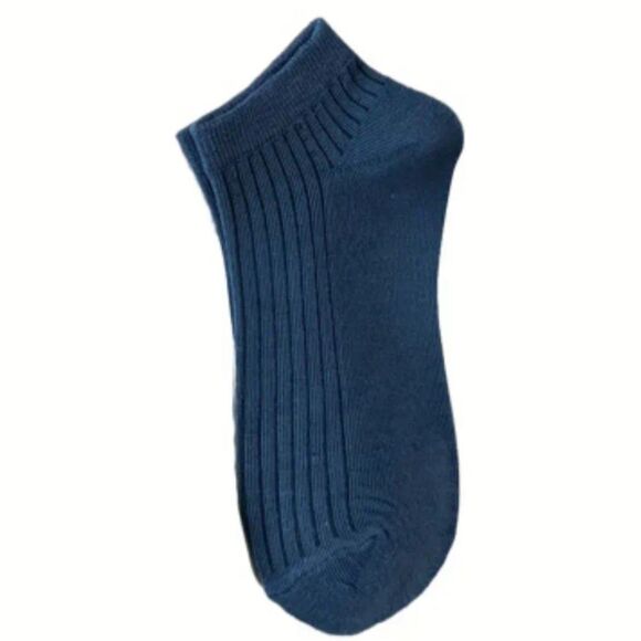 5pk ribbed ankle socks solid color neutral color breathable fabric - Picture 2 of 4